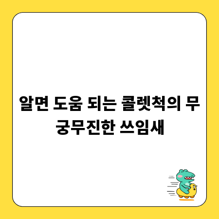 알면 도움 되는 콜렛척의 무궁무진한 쓰임새