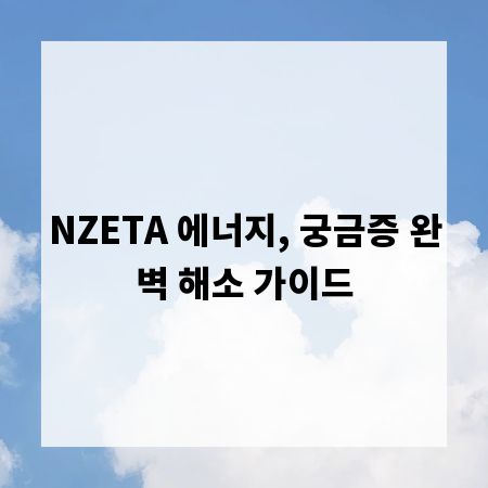 NZETA 에너지, 궁금증 완벽 해소 가이드