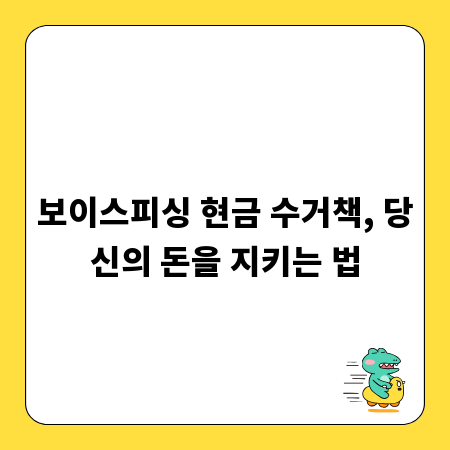 보이스피싱 현금 수거책, 당신의 돈을 지키는 법