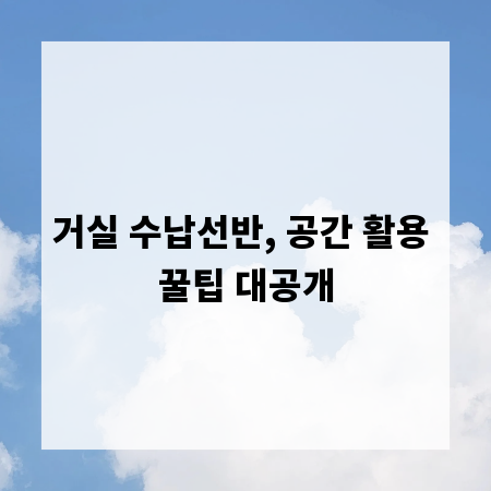 거실 수납선반, 공간 활용 꿀팁 대공개