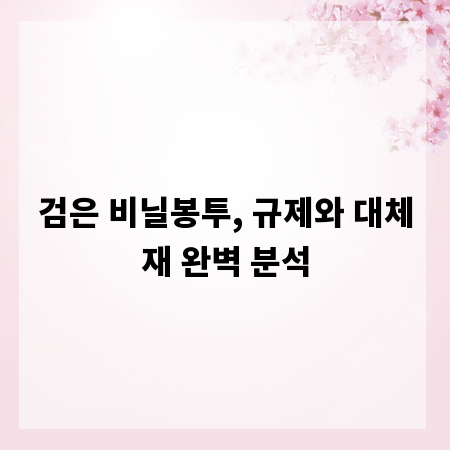 검은 비닐봉투, 규제와 대체재 완벽 분석