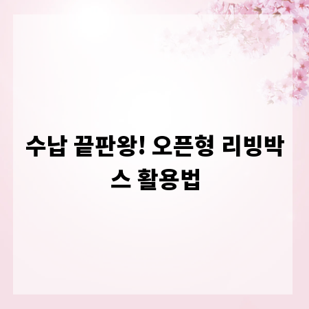 수납 끝판왕! 오픈형 리빙박스 활용법