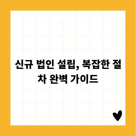 신규 법인 설립, 복잡한 절차 완벽 가이드