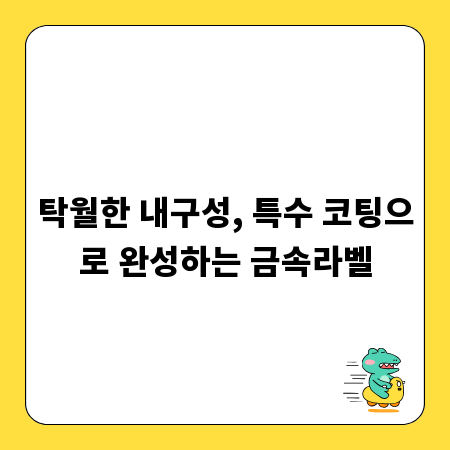 탁월한 내구성, 특수 코팅으로 완성하는 금속라벨