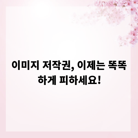 이미지 저작권, 이제는 똑똑하게 피하세요!