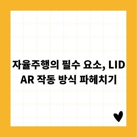 자율주행의 필수 요소, LIDAR 작동 방식 파헤치기