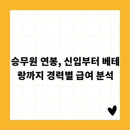 승무원 연봉, 신입부터 베테랑까지 경력별 급여 분석