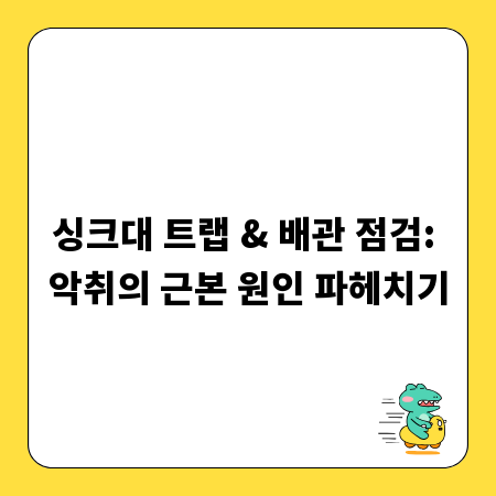 싱크대 트랩 & 배관 점검: 악취의 근본 원인 파헤치기