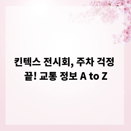 킨텍스 전시회, 주차 걱정 끝! 교통 정보 A to Z