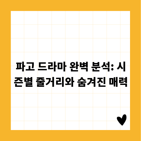 파고 드라마 완벽 분석: 시즌별 줄거리와 숨겨진 매력