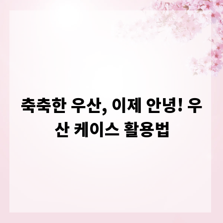 축축한 우산, 이제 안녕! 우산 케이스 활용법