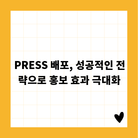 PRESS 배포, 성공적인 전략으로 홍보 효과 극대화