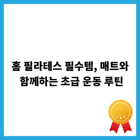 홈 필라테스 필수템, 매트와 함께하는 초급 운동 루틴
