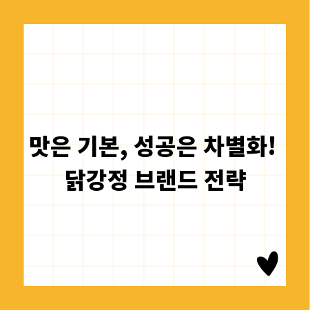 맛은 기본, 성공은 차별화! 닭강정 브랜드 전략