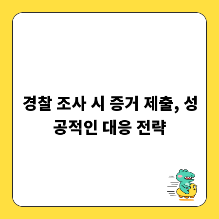 경찰 조사 시 증거 제출, 성공적인 대응 전략