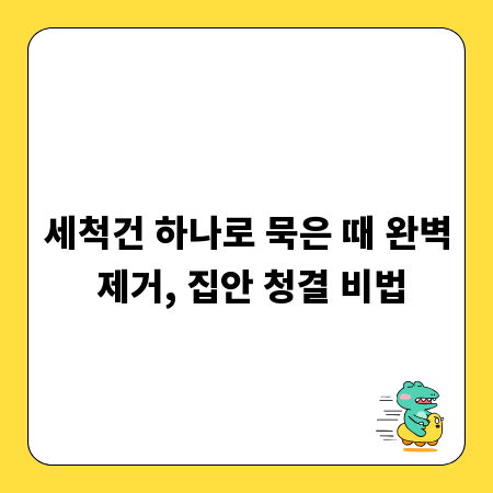 세척건 하나로 묵은 때 완벽 제거, 집안 청결 비법