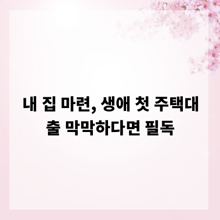 내 집 마련, 생애 첫 주택대출 막막하다면 필독