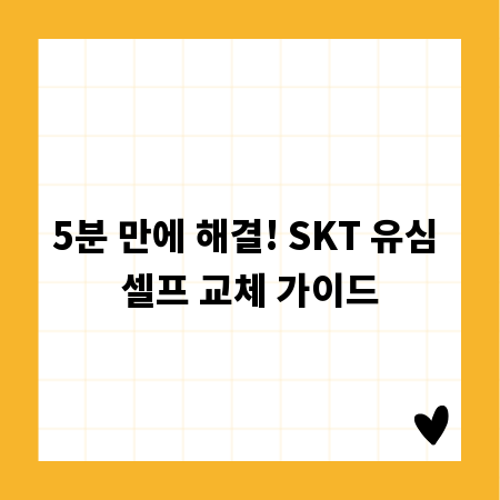 5분 만에 해결! SKT 유심 셀프 교체 가이드
