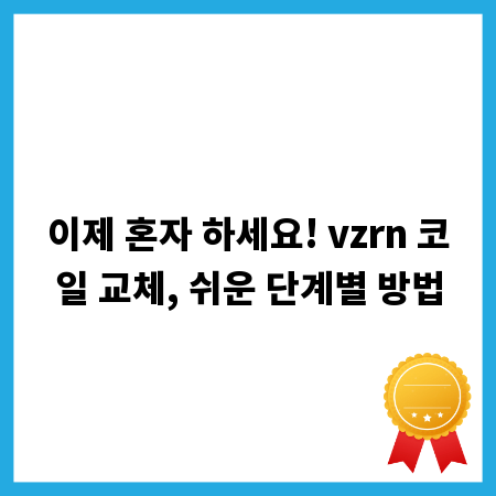 이제 혼자 하세요! vzrn 코일 교체, 쉬운 단계별 방법