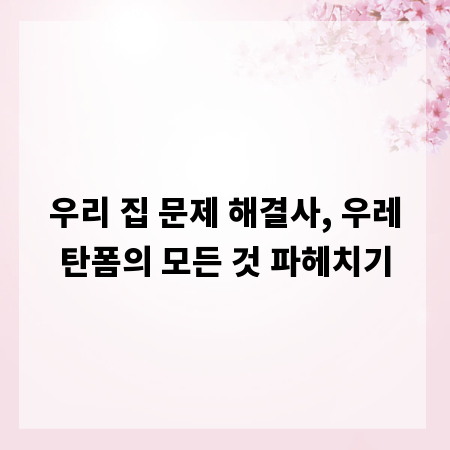 우리 집 문제 해결사, 우레탄폼의 모든 것 파헤치기