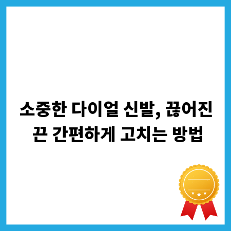 소중한 다이얼 신발, 끊어진 끈 간편하게 고치는 방법